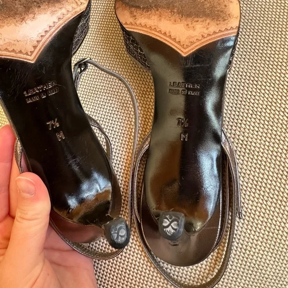 Vintage YSL metallic mesh heels - Picture 8 of 14